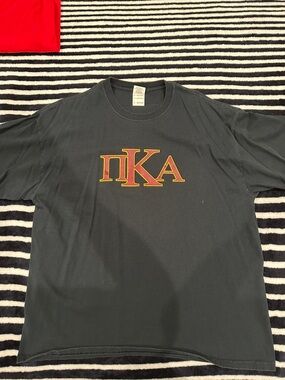 Black Pi Kappa Alpha Greek Letter T-Shirt